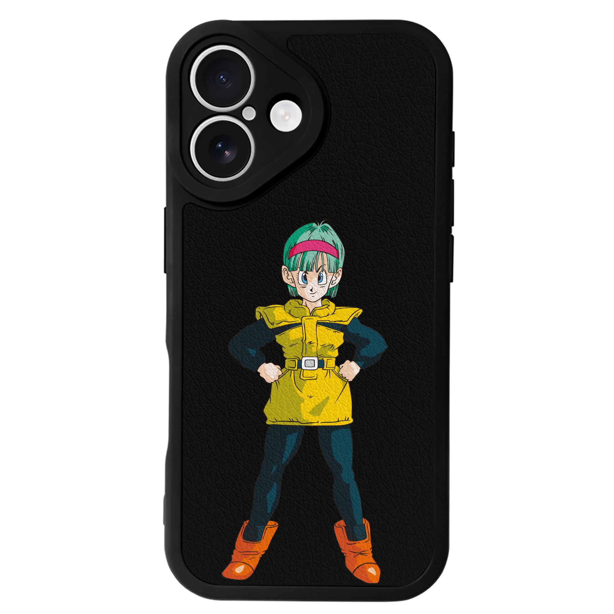 （画像用） ドラゴンボール ブルマ DRAGON BALL Bulma 【iPhone 16シリーズ対応】シリコンスマホケース（レザー調） 材質：シリコン